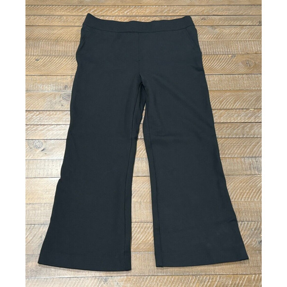 SPANX Pants - Spanx The Perfect Fit Ponte Kick Flare High Rise Black Pants - Size L Petite
